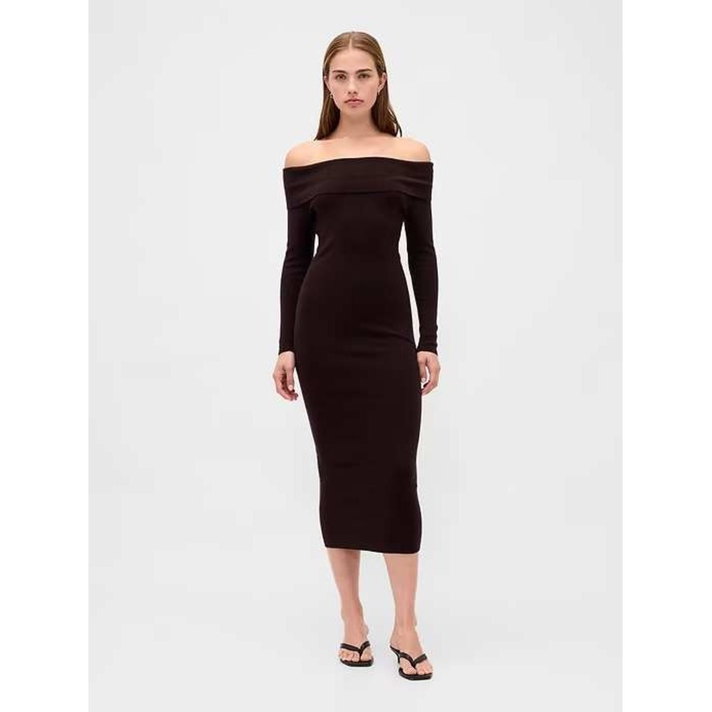 Gap CashSoft Off the Shoulder Midi Sweater Dress XL NWT